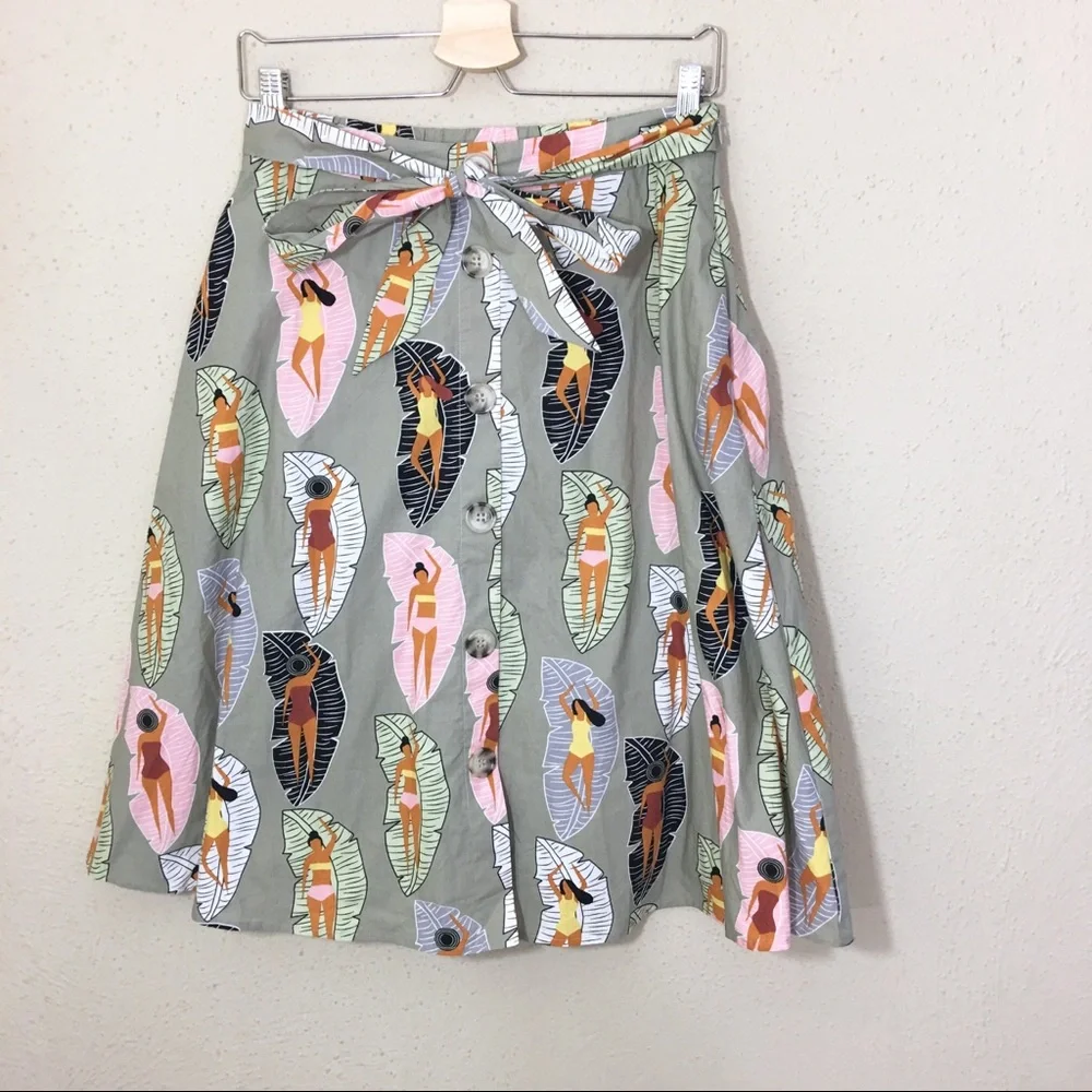 Anthropologie Eva Franco Sunbather Midi Skirt 6 - Picture 2 of 10